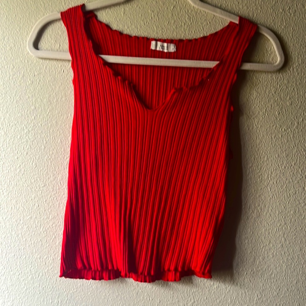 Red crop top